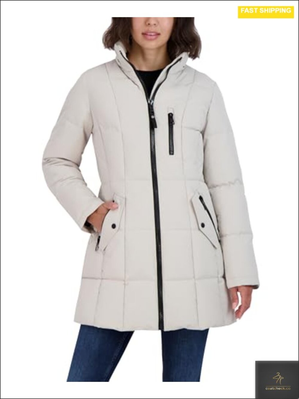 Heavyweight Puffer Jacket with Faux Fur Hood, Water-Resistant Winter Coat